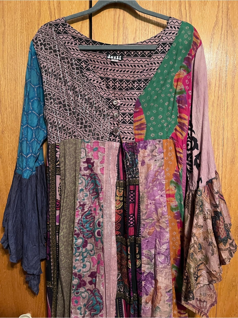 Jayli Bohemian Patchwork Rhapsody Duster - Multicolor - Picture 4 of 7